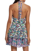 Gracie Paisley Halter Minidress