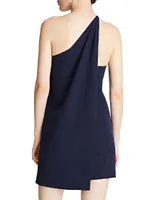 Kalia Crepe One-Shoulder Minidress