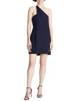 Kalia Crepe One-Shoulder Minidress