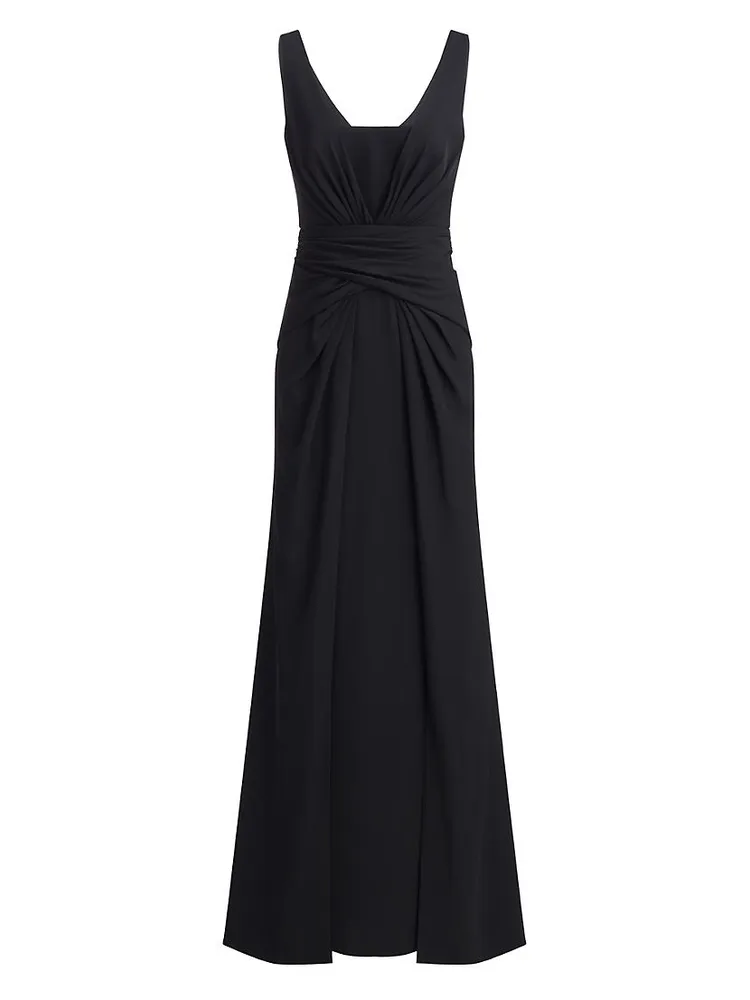 Erica Crepe Draped Gown