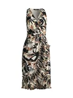 Suzy Hammered Satin Wrap Dress