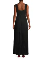 Tina Pleated Twisted Jumpsuit