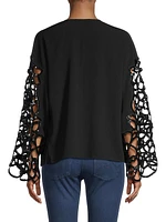 Gabrielle Embellished-Sleeve Jacket