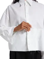 Deconstructed Cotton Poplin Shirt