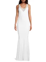 Racerback Fishtail Gown