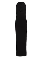 Neeta Cowl Neck Slit Gown