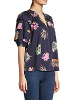 Bright Spot Ruffled Petite Blouse