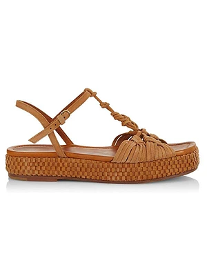 Shayna Macrame Suede Platform Sandals