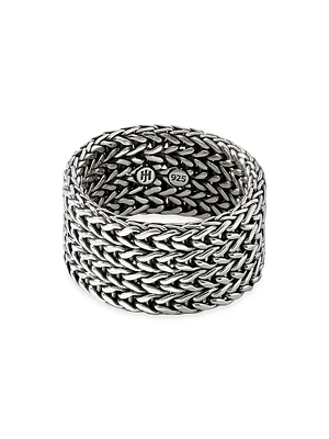 Indonesia Rata Chain Sterling Silver Band Ring