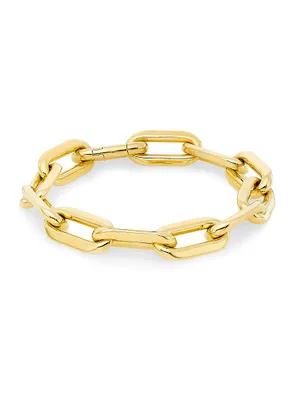 Oro Classic 18K Yellow Gold Paper-Clip Chain Bracelet