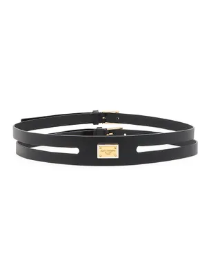 Cut-Out Leather Belt