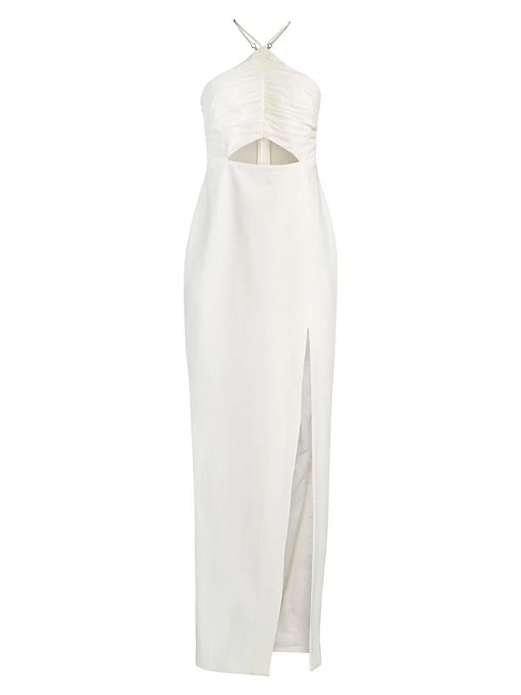 Colby Pleated Halterneck Gown