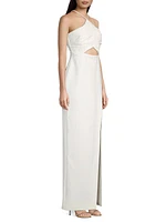 Colby Pleated Halterneck Gown