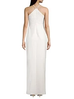 Colby Pleated Halterneck Gown