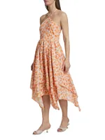 Everly Floral Cotton-Blend Handkerchief Dress