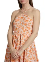 Everly Floral Cotton-Blend Handkerchief Dress