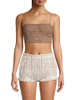 Lyra Cotton-Lace Bralette Top