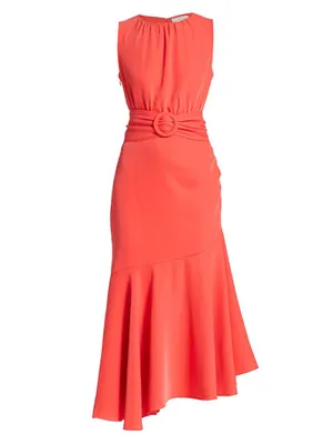 Camila Crepe Flare Midi-Dress