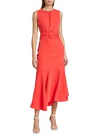 Camila Crepe Flare Midi-Dress