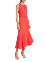 Camila Crepe Flare Midi-Dress