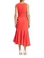 Camila Crepe Flare Midi-Dress