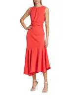 Camila Crepe Flare Midi-Dress