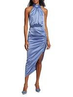 Gabriella Ruched Silk Dress