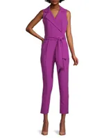 Danica Belted Sleeveless Jumpsuit