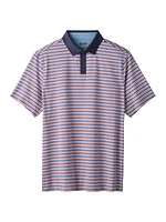 Golf Sport Striped Polo Shirt