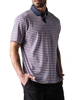 Golf Sport Striped Polo Shirt