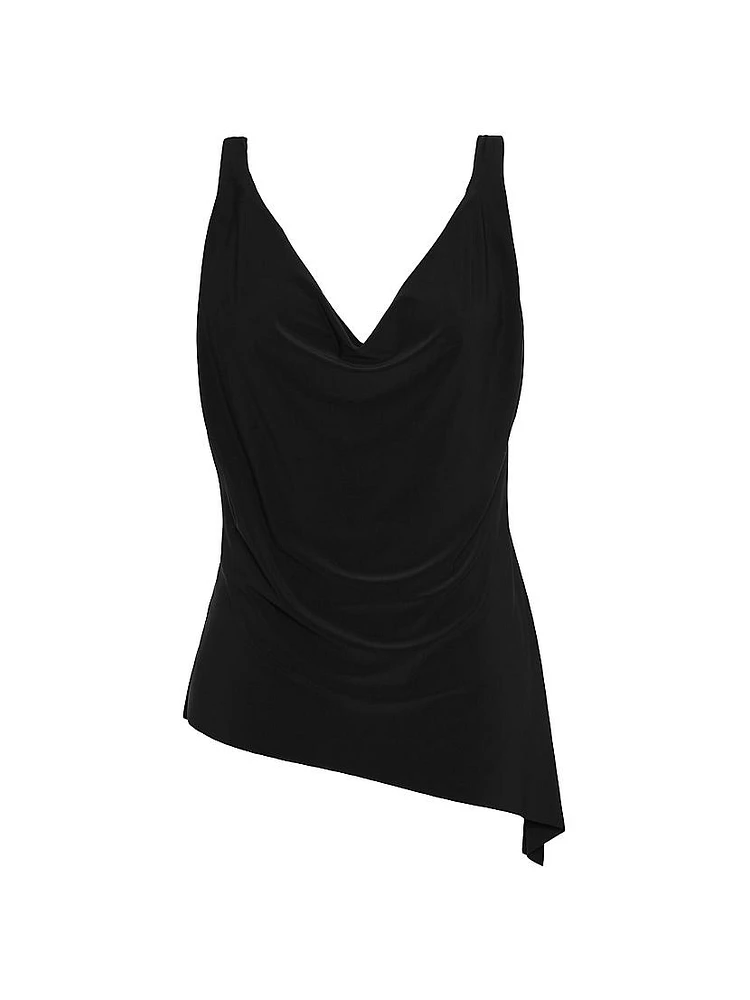 Plus Winnie Cowlneck Tankini Top