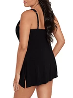 Plus Winnie Cowlneck Tankini Top