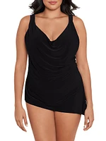 Plus Winnie Cowlneck Tankini Top