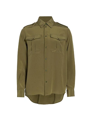 Jeanette Silk Utility Shirt