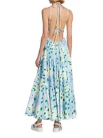 Floral Strappy Cut-Out Maxi Dress