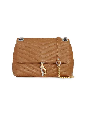 Edie Chevron-Quilted Leather Crossbody Bag