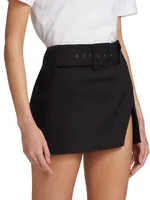 Jones Belted Micro Miniskirt