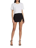 Jones Belted Micro Miniskirt