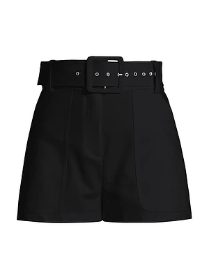 Kasey Belted High-Rise Shorts