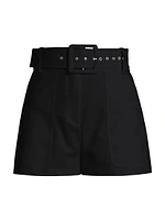 Kasey Belted High-Rise Shorts