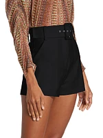 Kasey Belted High-Rise Shorts