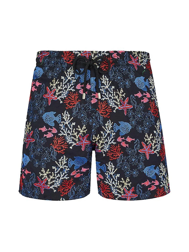 Fonds Marins Embroidered Swim Shorts