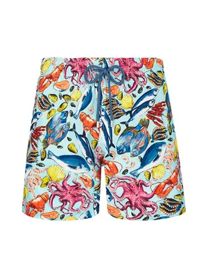 Fisherman Graphic Swim Shorts