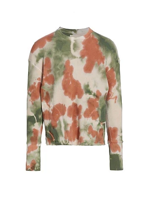 Tie-Dye Waffle-Knit Sweatshirt