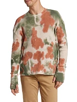 Tie-Dye Waffle-Knit Sweatshirt