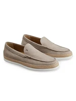 Pantofola Leather & Raffia Loafers