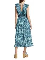 Azalea Paisley Cotton Midi Dress