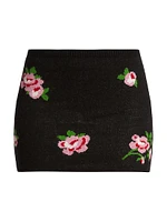 Knit Jacquard Miniskirt