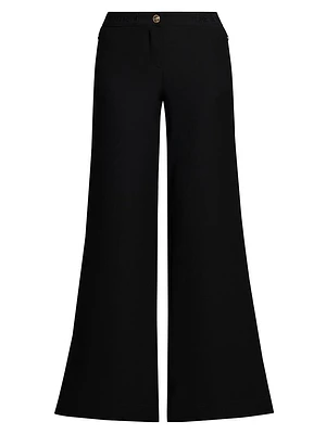 Logo-Band Wide-Leg Pants