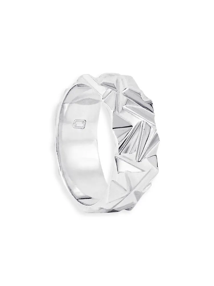 Unisex MIRROR Sterling Silver Macro Ring